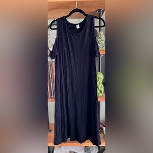 Cold Shoulder T-Shirt Swing Dress